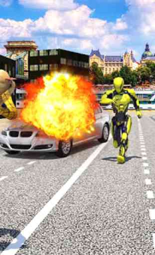 Flying spider crime city rescue game 3