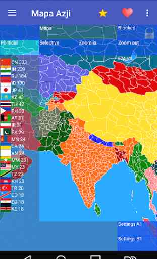 Mapa Azji 3