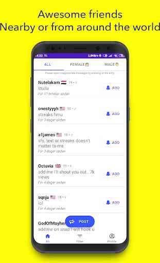 Ottieni amici per Snapchat - FindFriends 2