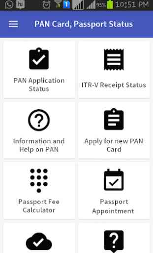 PAN Card, Passport Status App 1