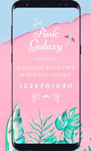Pink Galaxy Font Samsung FlipFont,Cool Fonts Free 1