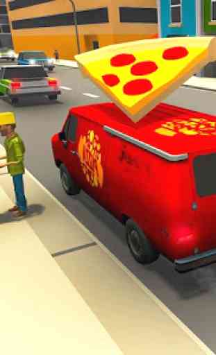 Pizza Delivery Van Virtual City Bike Moto Driving 2