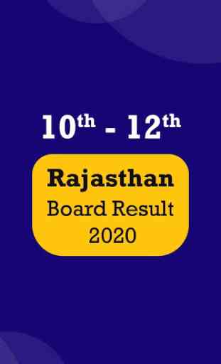 Rajasthan Board 10th 12th Result 2020 1