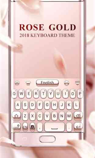 Rose Gold 2018 GO Keyboard Theme 1