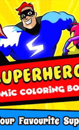 Superhero Coloring Book Game & Comics Drawing book 1