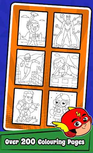 Superhero Coloring Book Game & Comics Drawing book 3
