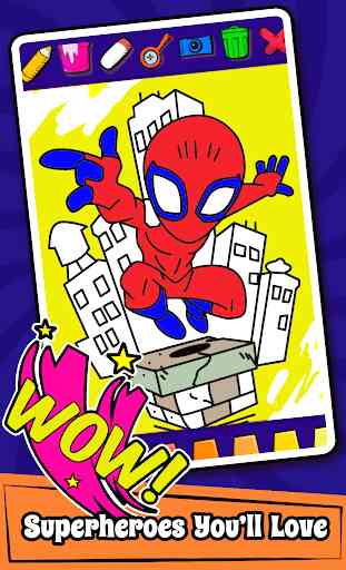 Superhero Coloring Book Game & Comics Drawing book 4