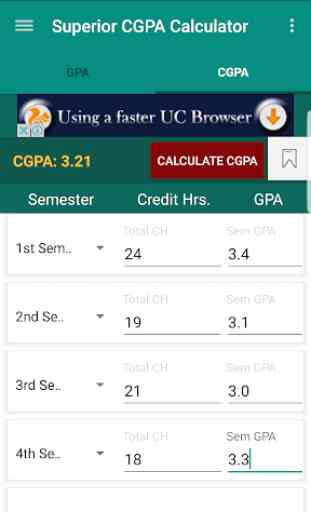 Superior GPA & CGPA Calculator 3