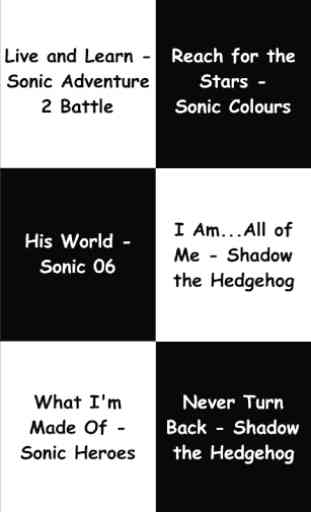 tasti del piano - Sonic 1