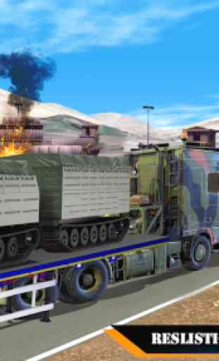Trasporto di camion carico militare 1
