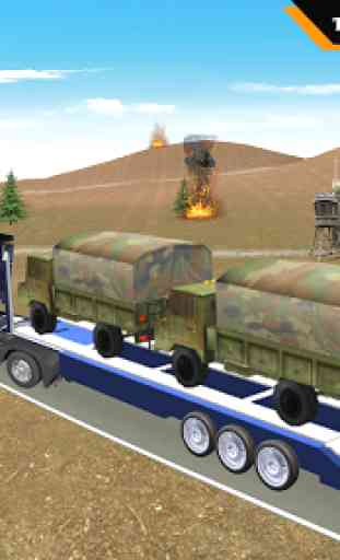 Trasporto di camion carico militare 4