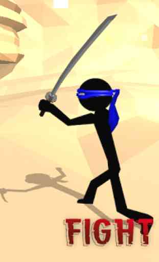 Warrior Stickman - Ninja 3D 1