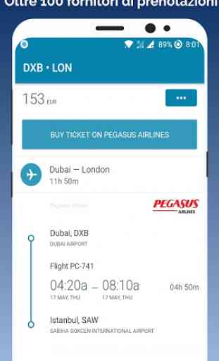 A buon mercato biglietto di volo prenotazione App 3