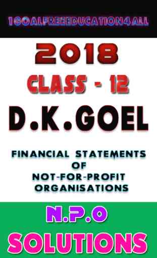 Account Class-12 Solutions (Dk Goel) NPO Solutions 1