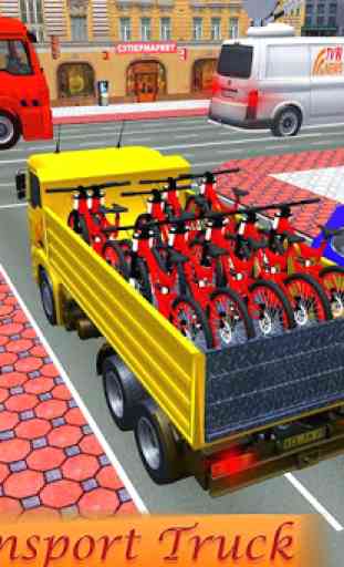 autista di camion di trasporto della bicicletta 3d 1