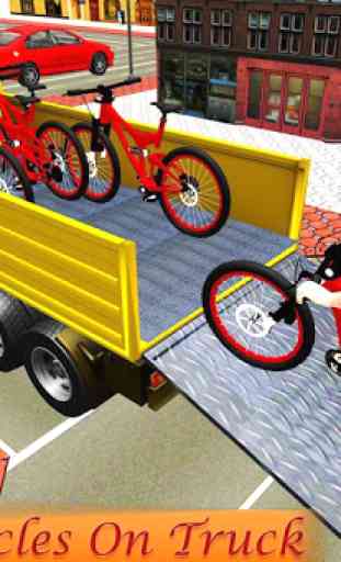 autista di camion di trasporto della bicicletta 3d 2