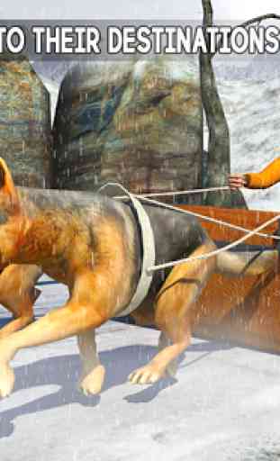 Dog slitta neve trasporto 3D - Dog Simulator Game 3