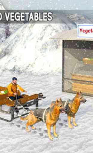 Dog slitta neve trasporto 3D - Dog Simulator Game 4