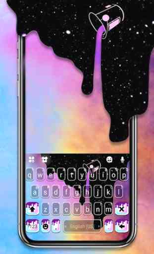 Galaxy Color Drip Tema Tastiera 1