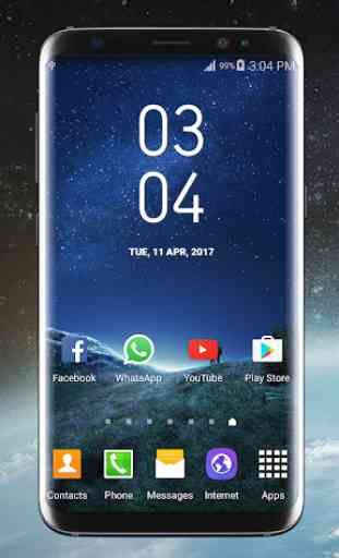 Galaxy S8 Plus Digital Clock Widget 1