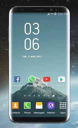 Galaxy S8 Plus Digital Clock Widget 3