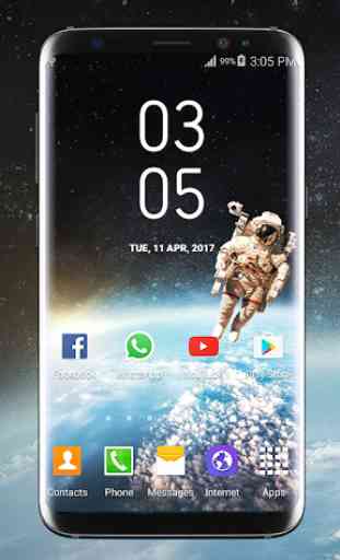 Galaxy S8 Plus Digital Clock Widget 4