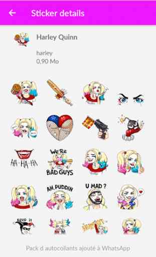 Harley Quinn stickers for Whatsapp 2019 1