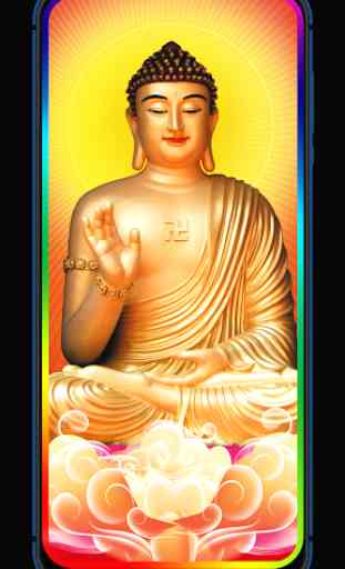 India Buddha Edge Lighting Live Wallpaper 1