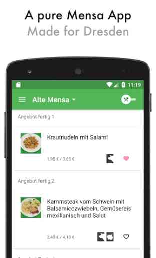 Mensa Plus - Dresden Mensa App 1