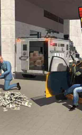 Rapina in banca Sicurezza furgone polizia e ladri 2