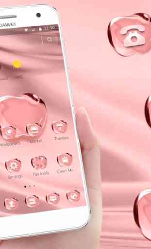 Rose Gold Color Crystal Apple Theme 4