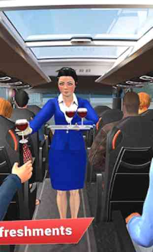 Virtuale Ragazza turista bus cameriera lavori 1