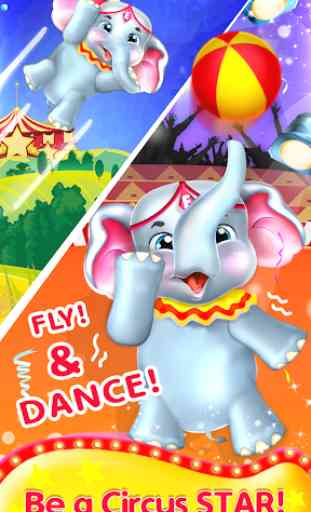 Baby Elephant - Circo Flying & Dancing Star! 1