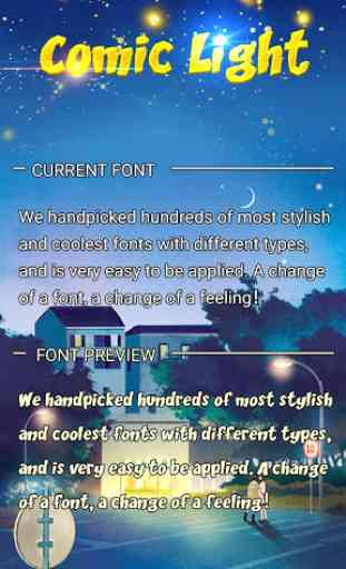 Comic Light Font for FlipFont,Cool Fonts Text Free 1
