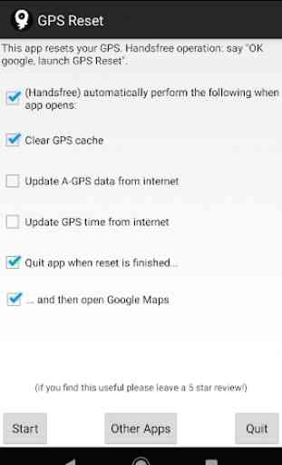 GPS Reset (handsfree, no ads) 1