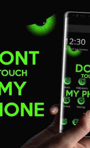 Green Dont Touch My Phone Theme 3
