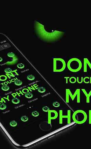 Green Dont Touch My Phone Theme 4