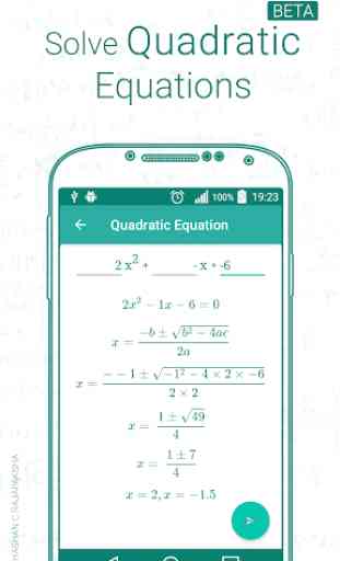 Linear / Quadratic Equation Solver. Step-by-Step 3