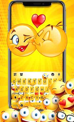 Love Emoji Party Tema Tastiera 1