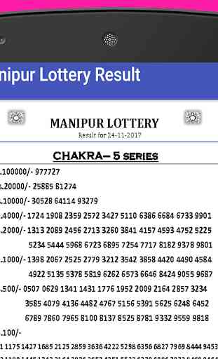 Manipur State Lottery Result 3