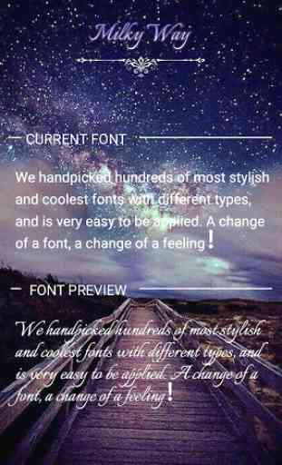 Milky Way Font for FlipFont , Cool Fonts Text Free 1