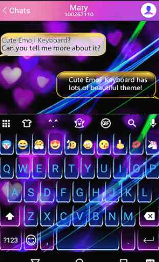 Neon Dream Emoji Keyboard 2