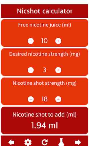 Nicotine Shot & E-Juice Mix Calculator 1
