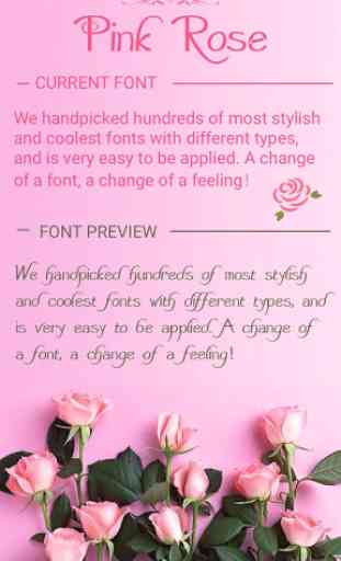 Pink Rose Font for FlipFont , Cool Fonts Text Free 1