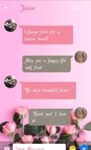 Pink Rose Font for FlipFont , Cool Fonts Text Free 2
