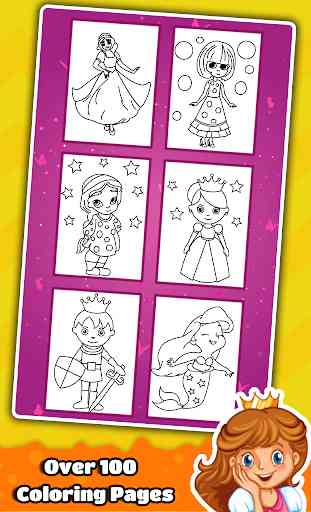 Princess Coloring Book per ragazze. 2