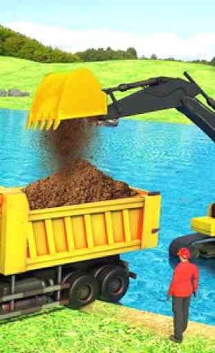 River Sand Excavator Simulator: Crane Game 2