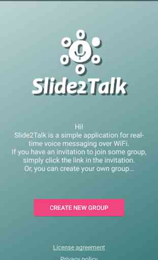 Slide2Talk: WiFi walkie-talkie / intercom 1