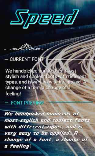 Speed Font for FlipFont , Cool Fonts Text Free 1