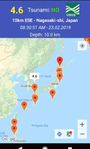 Terremoti e Mappa dei Tsunami 2